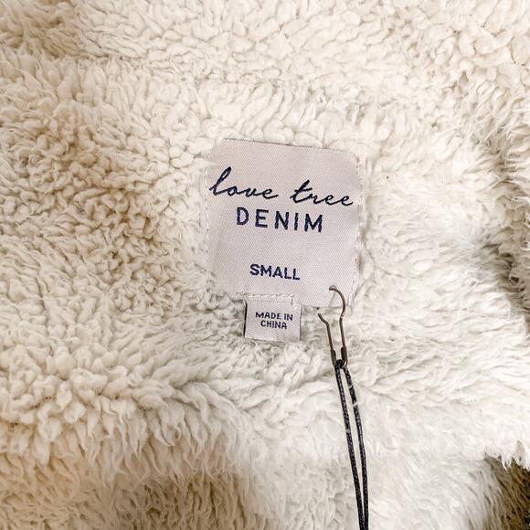 Love Tree Flora Embroidered Denim Jacket Small NWT - Picture 10 of 14